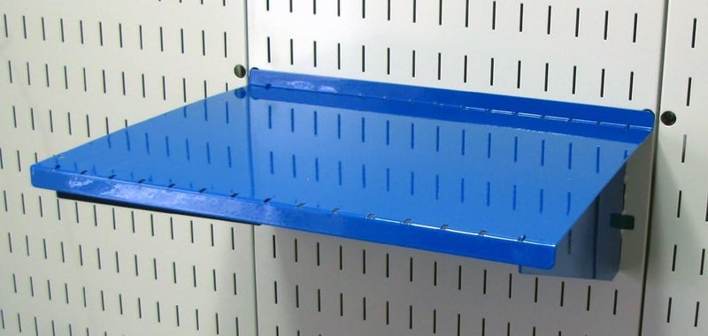 Wall Control Shelf 12in Deep Pegboard Shelf Assembly Pegboard and Slotted Tool Board - Blue - Image 1